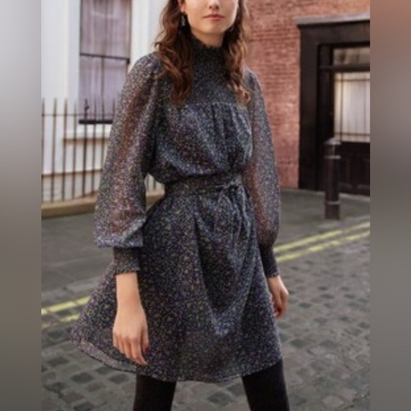 Boden Dresses & Skirts - BODEN Smocked Yolk Floral Dress Tie Waist 8 NEW. 1323